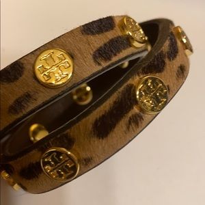 Tory Burch logo calf hair wrap bracelet!